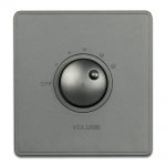 panel de control de volumen gris