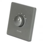 panel de control de volumen gris