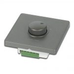 panel de control de volumen gris